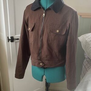 Bomber Jacket with Collar